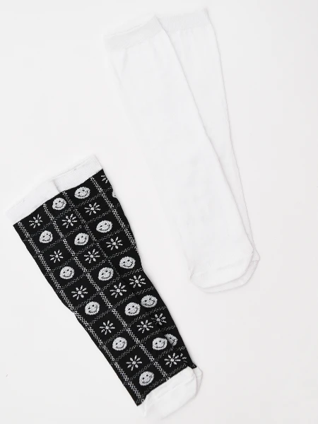 PACK X 2 MEDIAS 70'S NEGRO