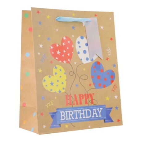 Bolsa Top Grande Happy Birthday Globos de Corazon
