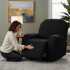 Cubre Sofa Reclinable Elastico Funda Elastizado De 1 Cuerpo Color Negro
