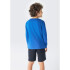 CAMISETA ML MASC AZUL CARIBE/CHUMBO/BLANCO