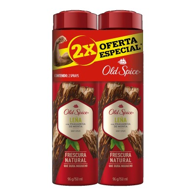 Desodorante Aerosol Old Spice 2 Uds. Leña 150 Ml. Desodorante Aerosol Old Spice 2 Uds. Leña 150 Ml.