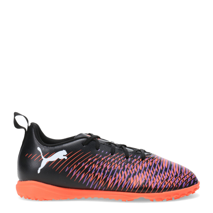 Championes de Fútbol 5 Infantiles Puma Future 8 Play TT Negro - Anaranjado - Violeta