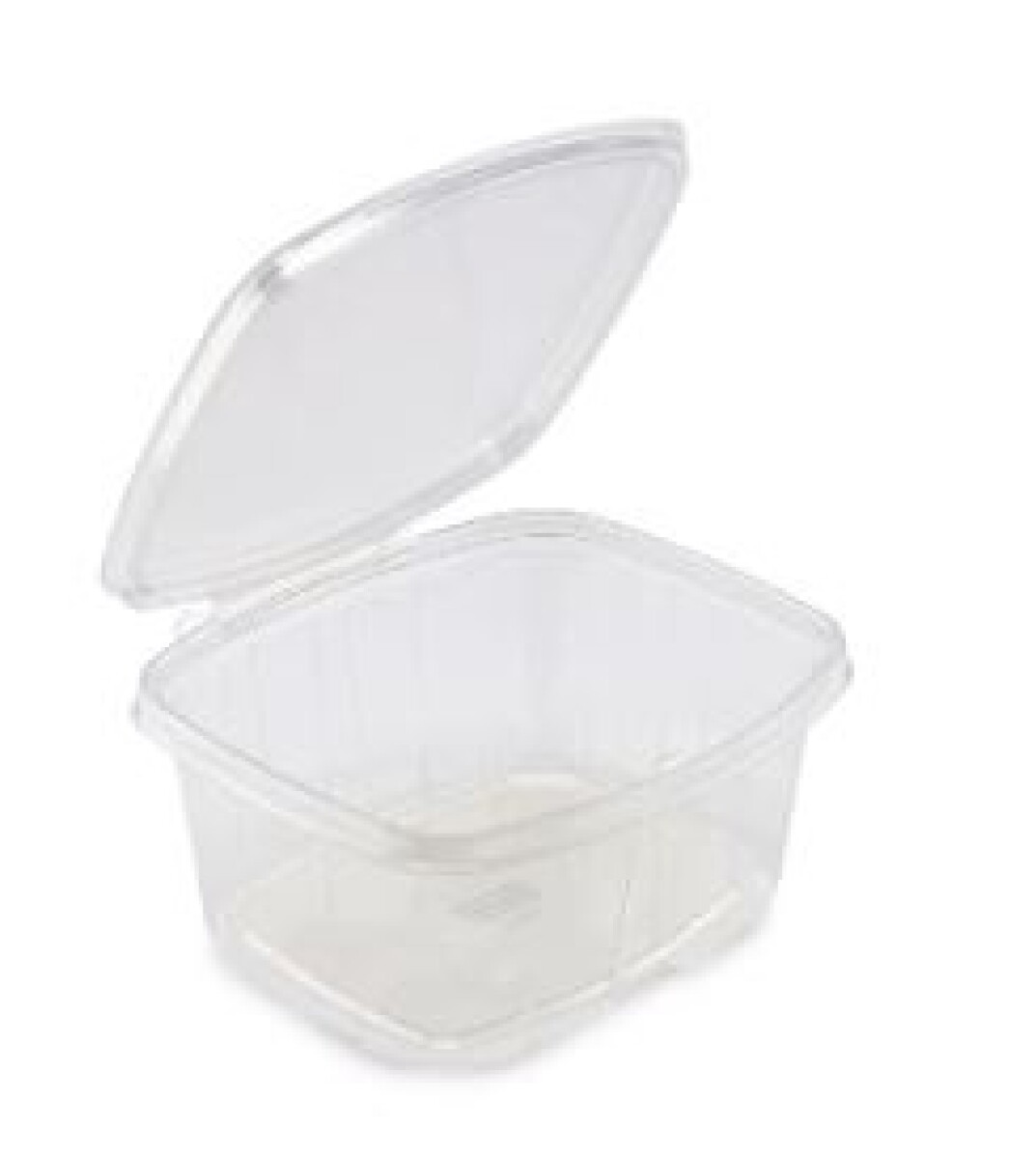 POTE BISAGRA PET RECTANGULAR CON LACRE 970 ML 18,3 x 15,5 x 6,6 CM 