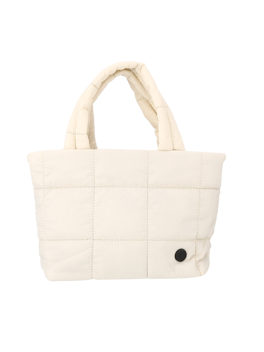 Bolsito con Correa Puffer Capitoneado - Beige 