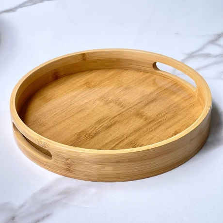 Bandeja Redonda Madera Bambu Ø25cm x Alto 4cm Bandeja Redonda Madera Bambu Ø25cm x Alto 4cm