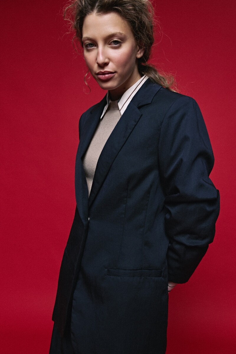 BLAZER LISSE MARINO Azul Marino