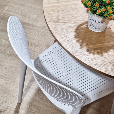 Silla Diseño Minimalista Nordica para Comedor o Jardín - Blanco Silla Diseño Minimalista Nordica para Comedor o Jardín - Blanco