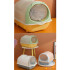 Baño Sanitario Arenero Para Gato Cerrado Con Puerta Y Pala Variante Color Verde