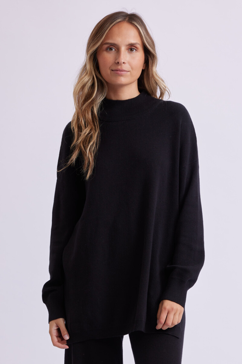 Buzo de punto oversize - Negro 