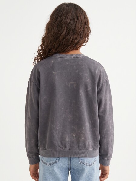 BUZO MICKEY GRIS OSCURO