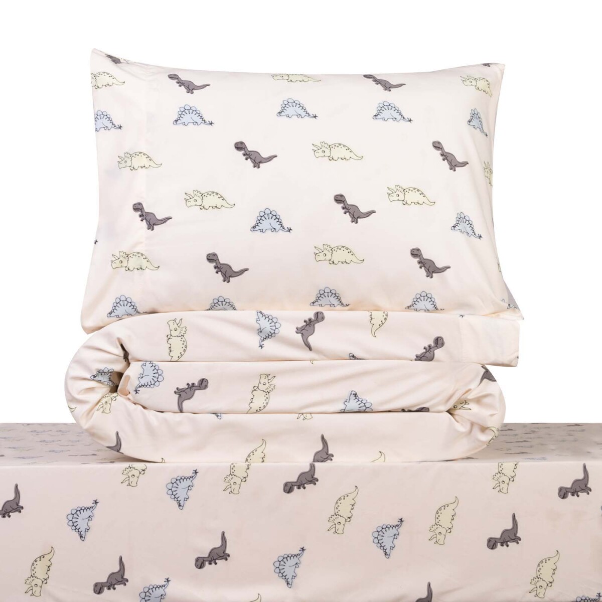 JGO SÁBANAS - FIBRA-SUAVE NATURAL-BEIGE DINOS KIDS ARENA 