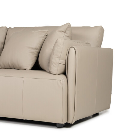 Sofa Torino - Cuero Básico - 3 cuerpos 1011 (Granizo)