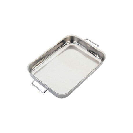 Asadera con Asas Móviles de Acero Inoxidable 40 x 28 x 6.5 cm Asadera con Asas Móviles de Acero Inoxidable 40 x 28 x 6.5 cm