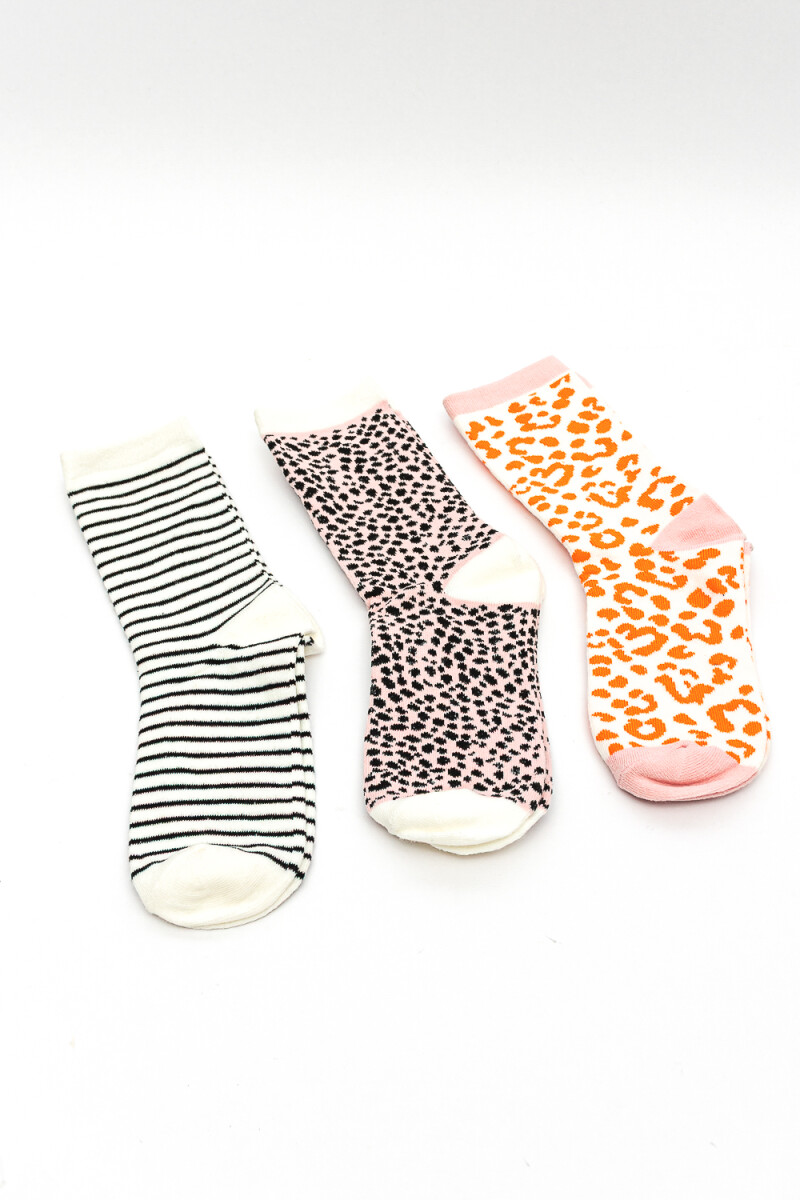 Medias Crew Lilac, Pack X 3 - Color Unico 