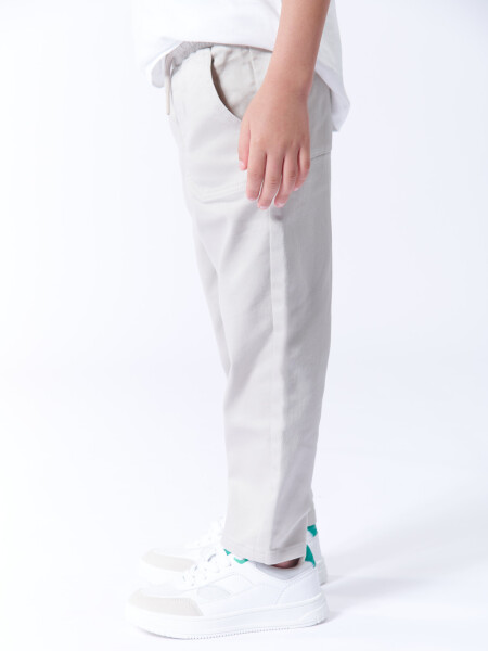 Pantalón twill Gris Claro