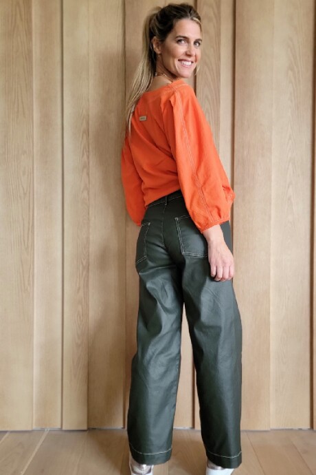 Pantalón Noruega Strech Engomado Verde