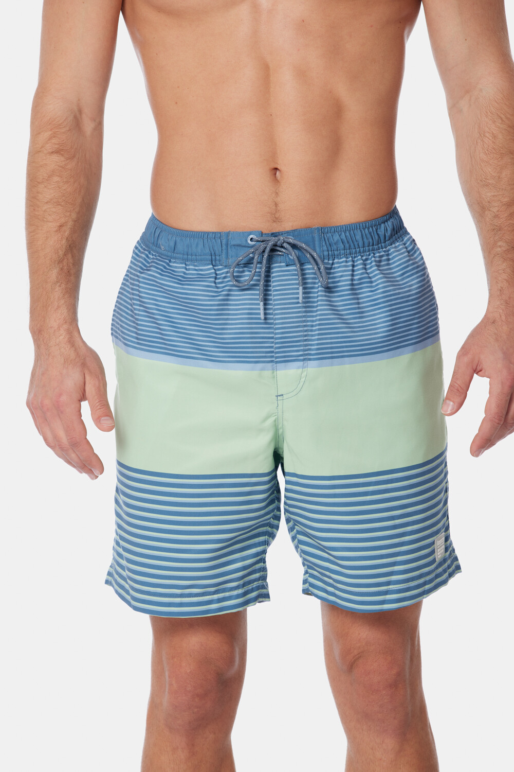 SHORT DE BAÑO RAYADO Azul