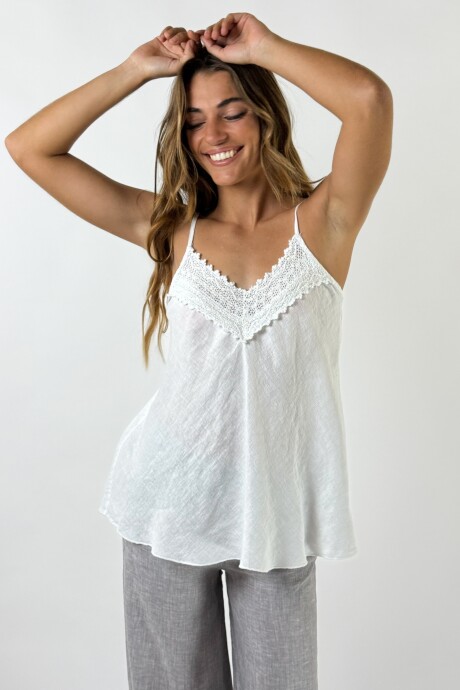 TOP LINO MIDAS Blanco