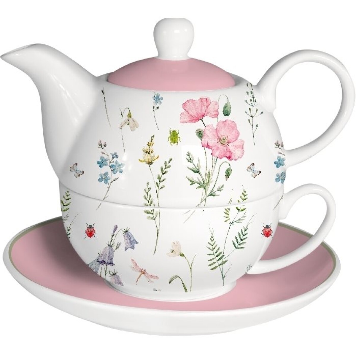 TEA FOR ONE 275ML+400ML FLORES ROSA 