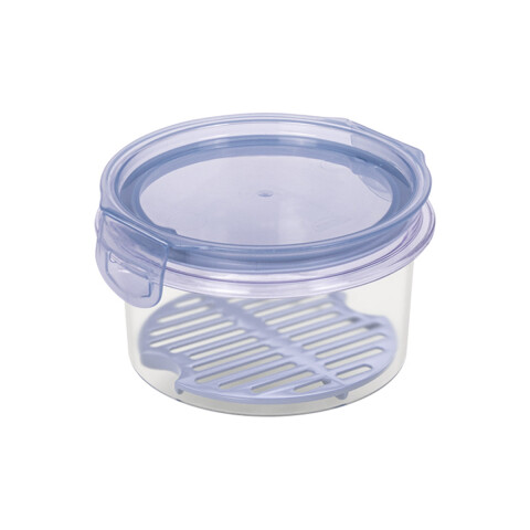 Recipiente Redondo con Dos Broches y Rejilla 550ml AZUL