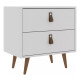 Mesa De Luz Cabecera Padua Nordica Cajones Dormitorio Blanco