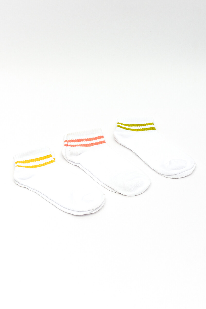 Medias Ankle Peachy, Pack X 3 - Color Unico 