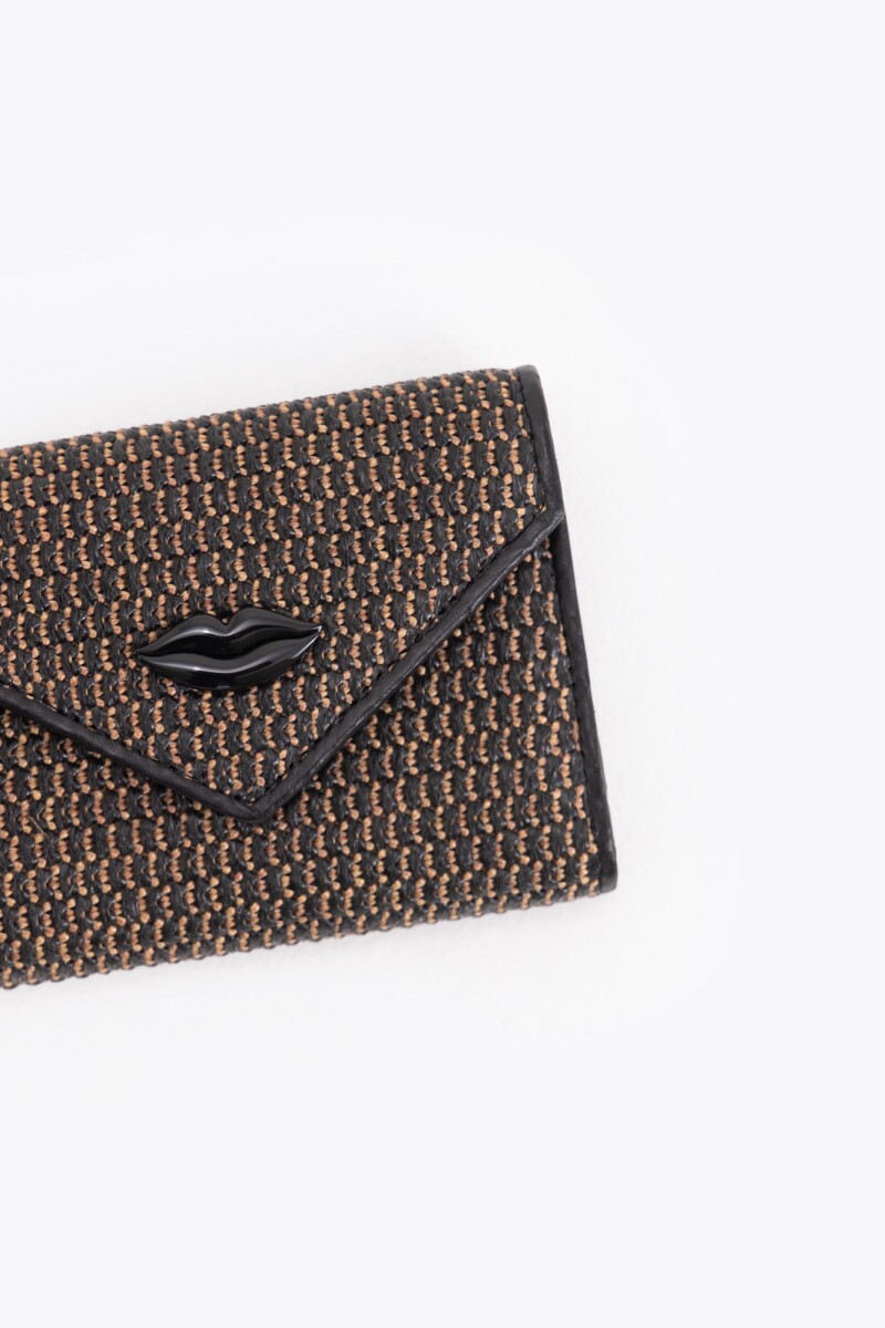 BILLETERA LIPSTICK KNIT Negro