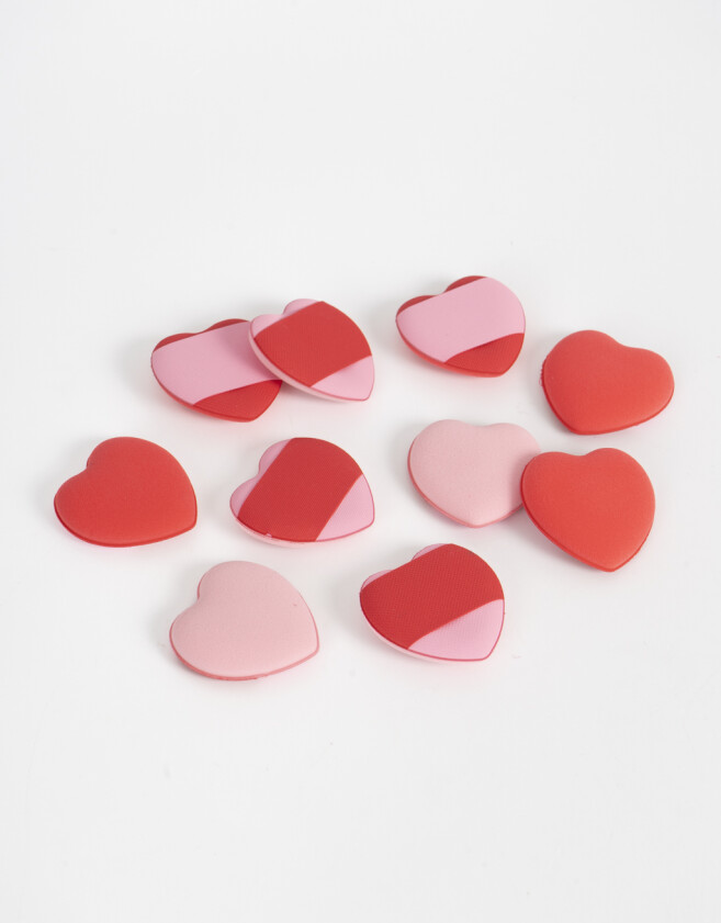 Brochas y Aplicadores Set de Mini Pads Set De Esponjas Cushion San Valentín - Combinacion Bicolor