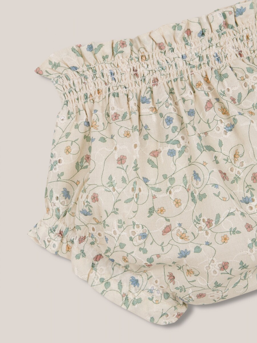 Pantalon De Flores Piedra