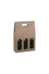 Caja c/ventana 3 botellas 27x9x38,5 - 37277 - MATELASSE CUOIO Caja c/ventana 3 botellas 27x9x38,5 - 37277 - MATELASSE CUOIO