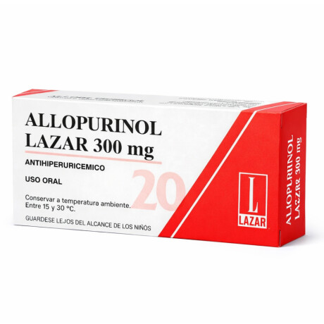 Alopurinol 300mg 20 Comprimidos Alopurinol 300mg 20 Comprimidos