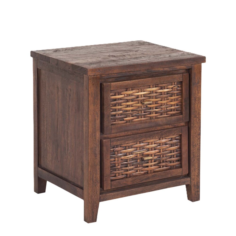 MESA DE LUZ MADERA-DE-MANGO MARRON MARGARA