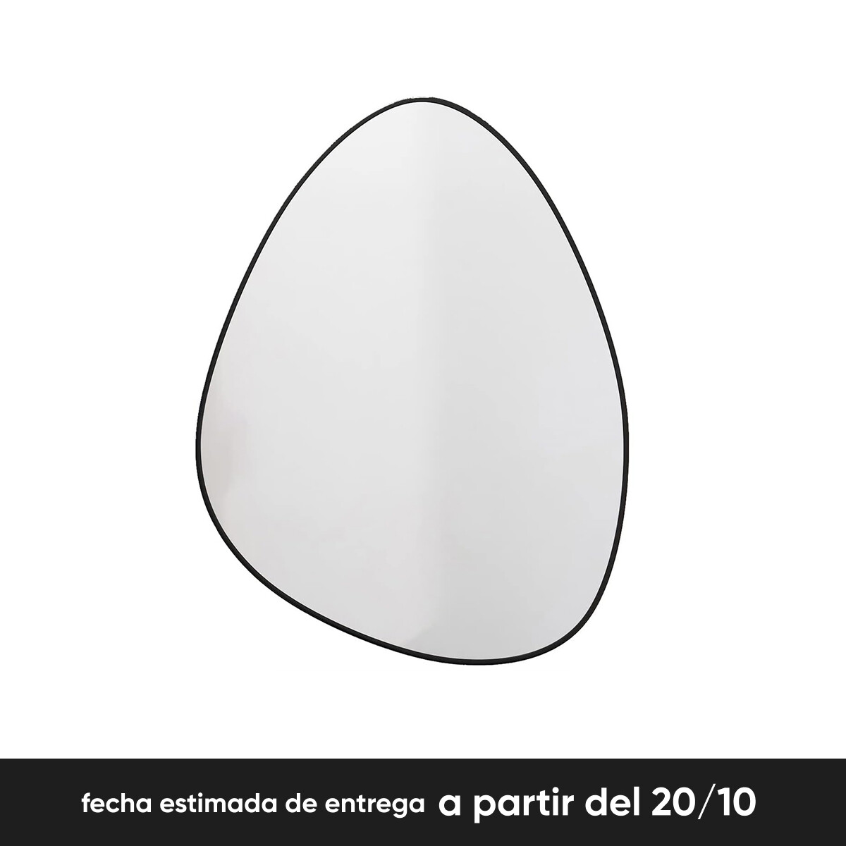 Espejo Irregular y Minimalista - Negro 