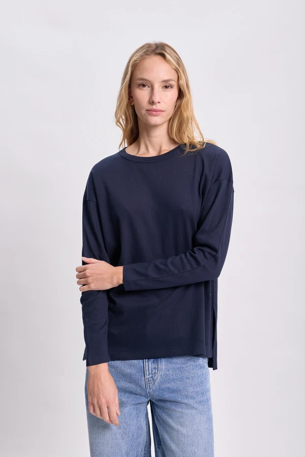 Remera manga larga Azul Marino