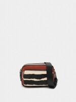 Bolso Bandolera Detalles De Piel naranja