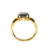Anillo Solitario-Oro Bajo-Piedra Agua marina-AN8160 conpiedra