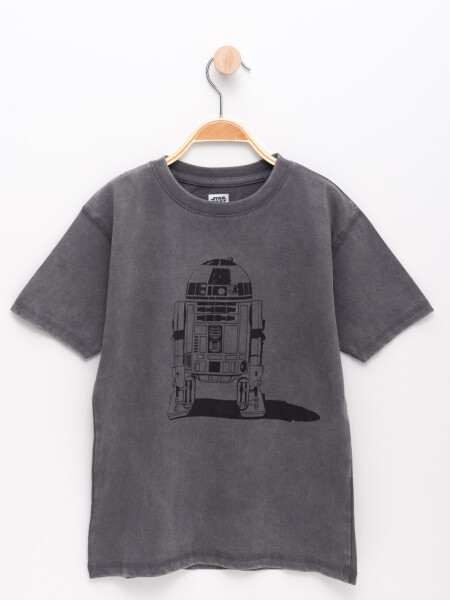 Camiseta manga corta estampada Star-wars gris