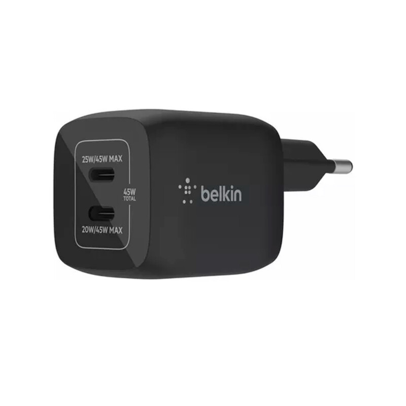 Cargador De Pared Belkin dual USB-C 45W max Cargador De Pared Belkin dual USB-C 45W max