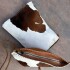 Leather Envelope Cowhide Marrón