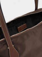 Bolso Shopper De Nylon L marron