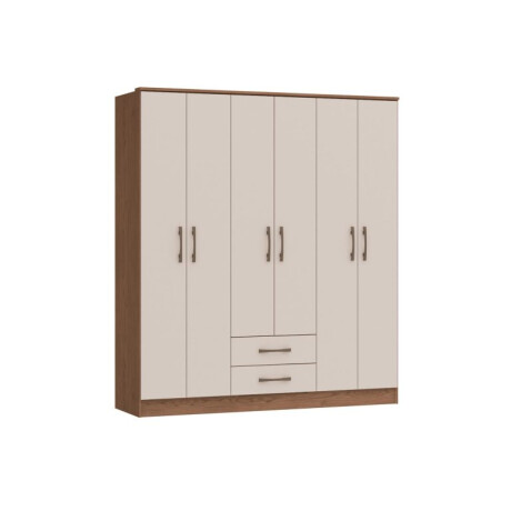 Ropero PEQUIN 6 Puertas color MACADAMIA BLANCO Ropero PEQUIN 6 Puertas color MACADAMIA BLANCO