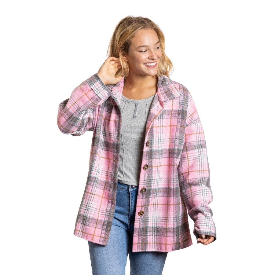 CHERRY FLANNEL SHIRT PINK