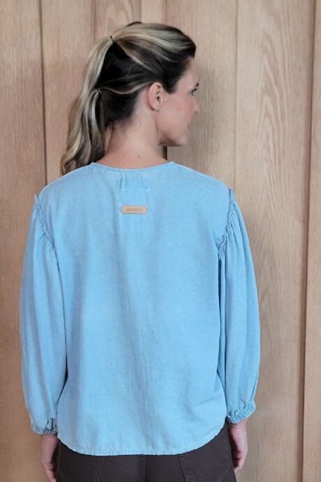 Camisa Melón Denim Celeste