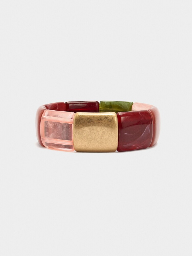 Pulsera Elástica De Efecto Piedra multicolor