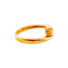 Anillo Solitario cuadrado-Oro bajo-Piedra zirconia-AN8021 conpiedra