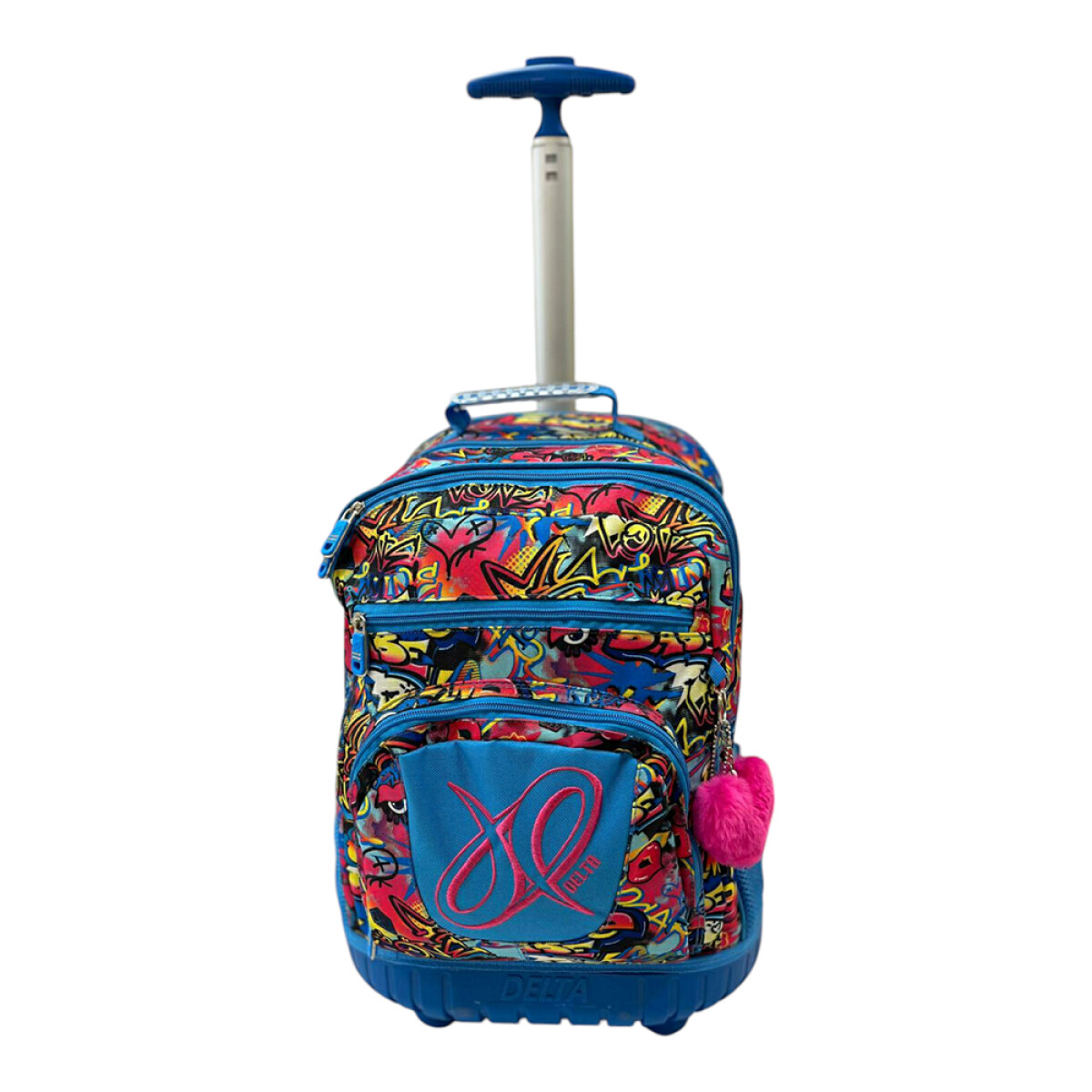 Mochila estampada con carro - Estampado turquesa 