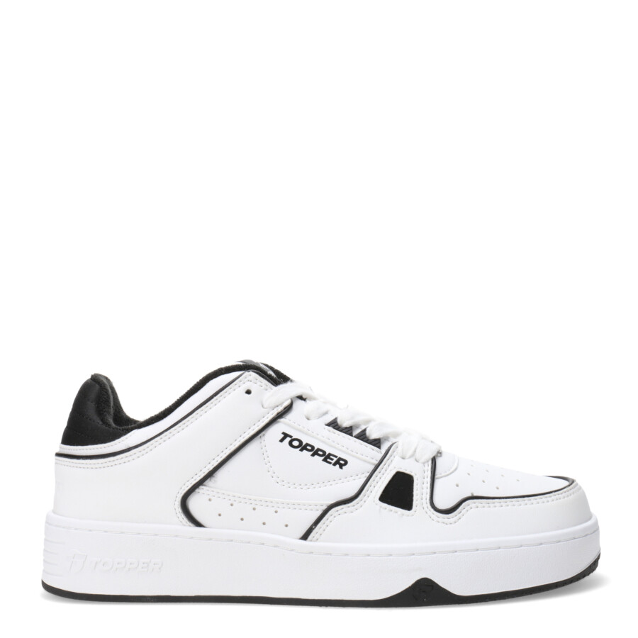 Championes Unisex Topper Araka Low Blanco - Negro
