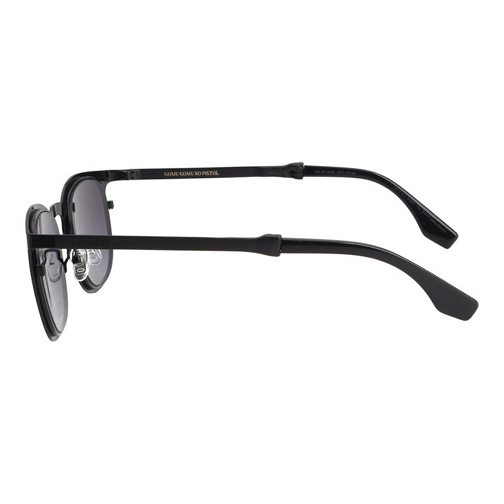Lentes De Sol One Piece Redondo De Acero Inoxidable Degradado/Negro