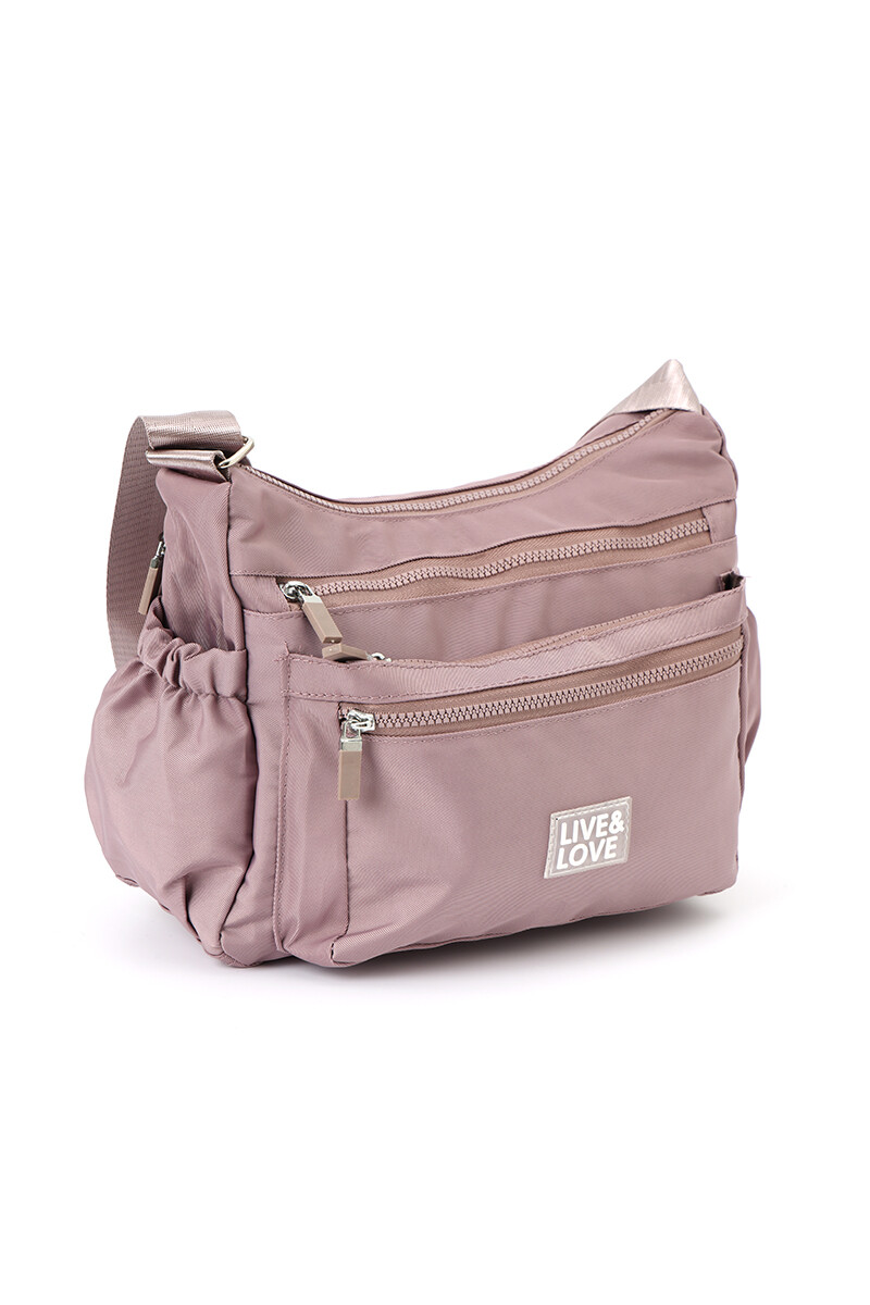 Bandolera de nylon Rosa