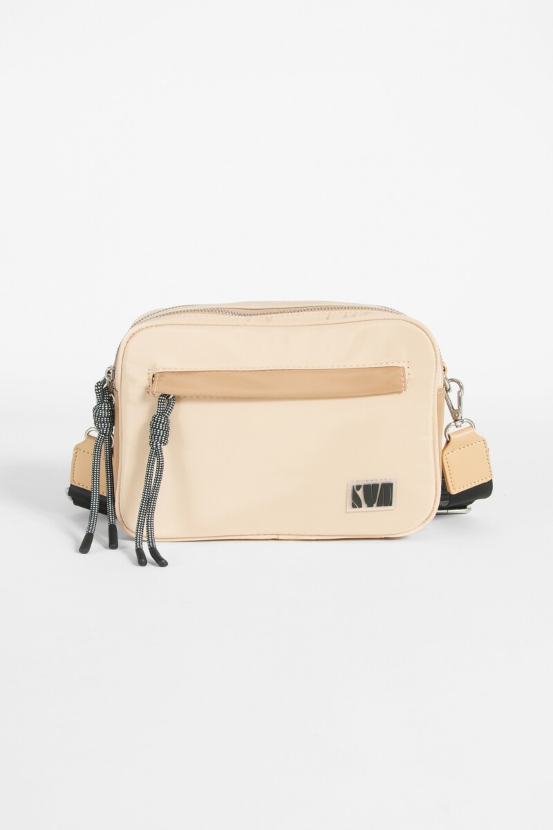 Bandolera con bolsillos impermeable crudo